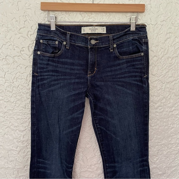 Y2K Abercrombie & Fitch Madison Perfect Stretch Boot Cut Dark Wash Jeans 28/35 - Picture 3 of 8